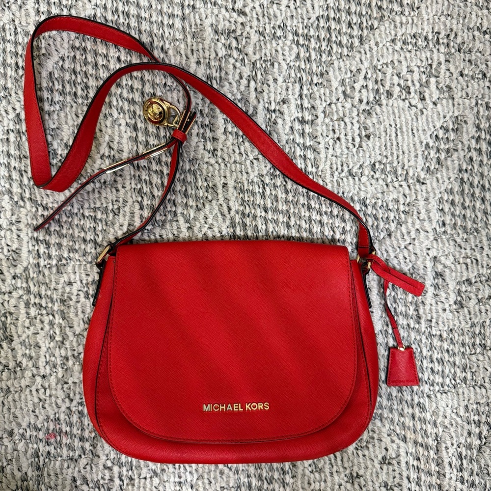 Michael Kors orange  Red Crossbody Bag